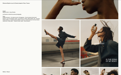 Overview of Éléonore Bacher Website on Kirby CMS by Agathe Saint-Frison as ASF Studio